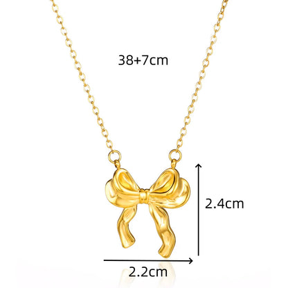 Korean Style 18K Stainless Steel Bow Jewelry