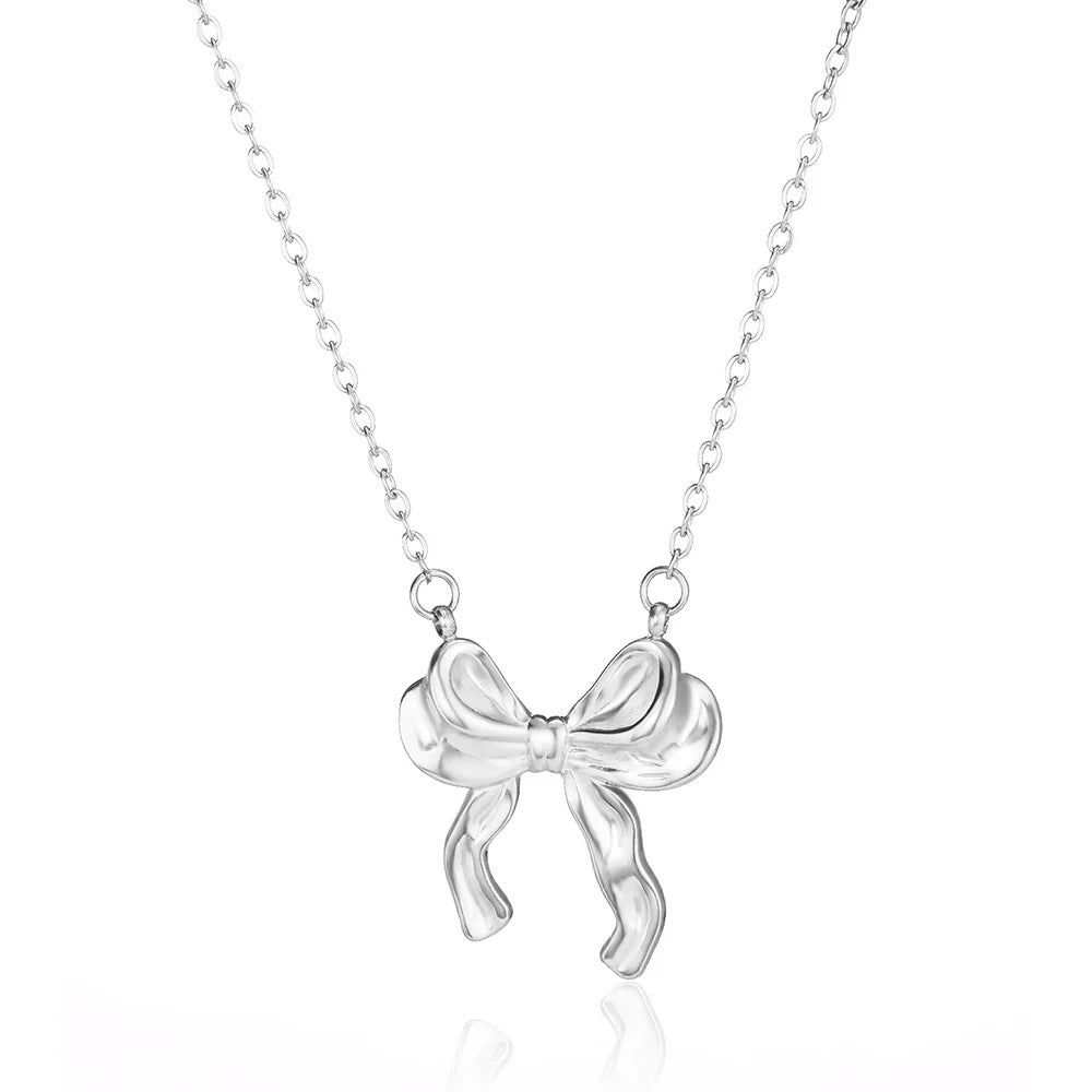 Korean Style 18K Stainless Steel Bow Jewelry